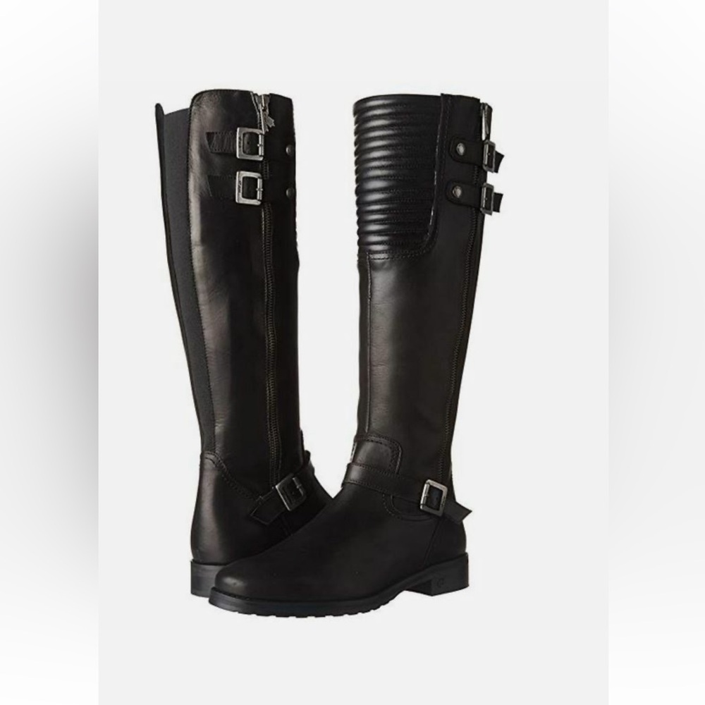 Pajar Women's Avery Equestrian Leather Boots. Black. Size 7. EUC